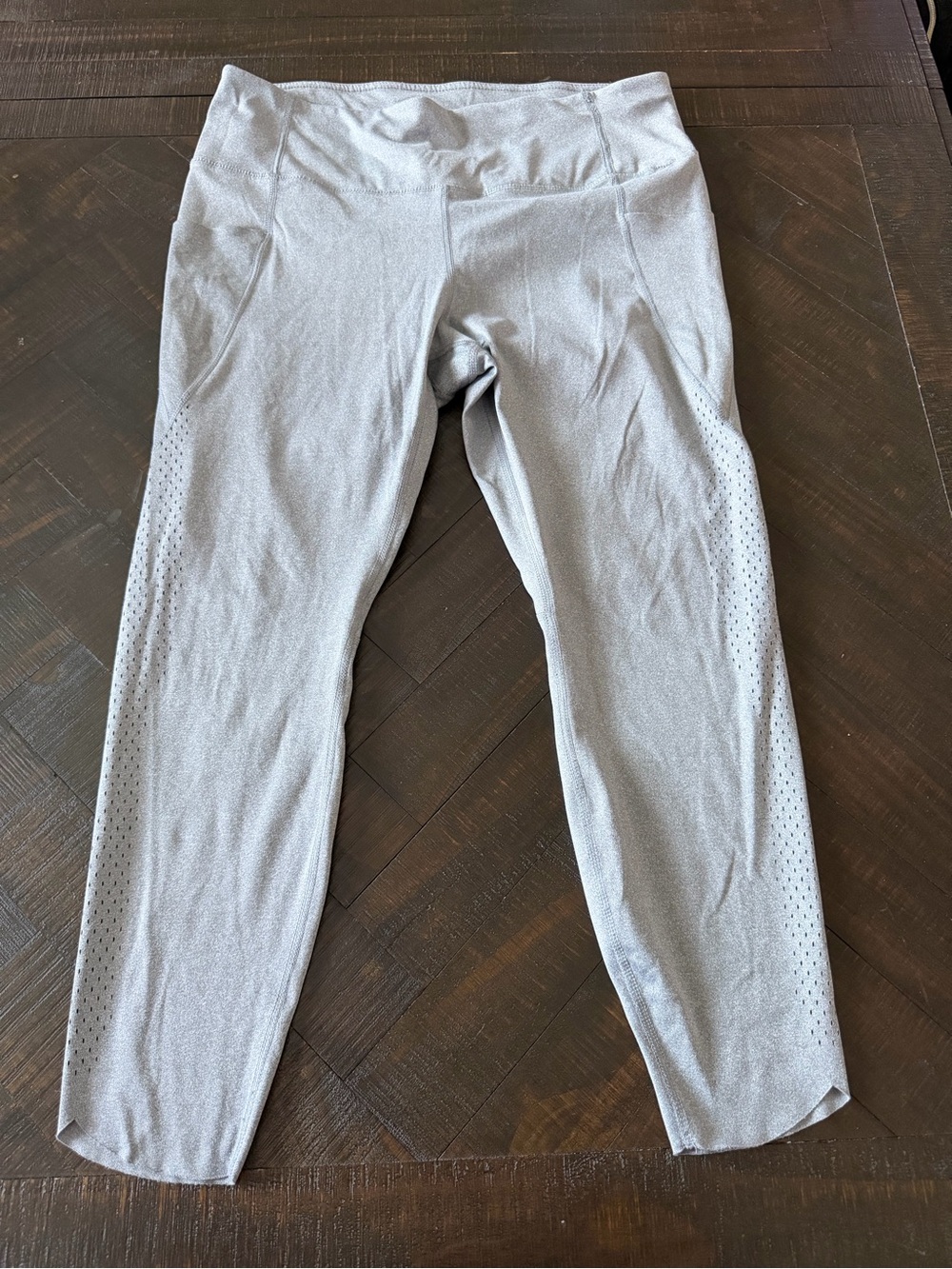 Women's Light Gray High-Waist Active Leggings